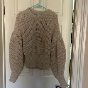 Zara drop sleeve sweater beige L